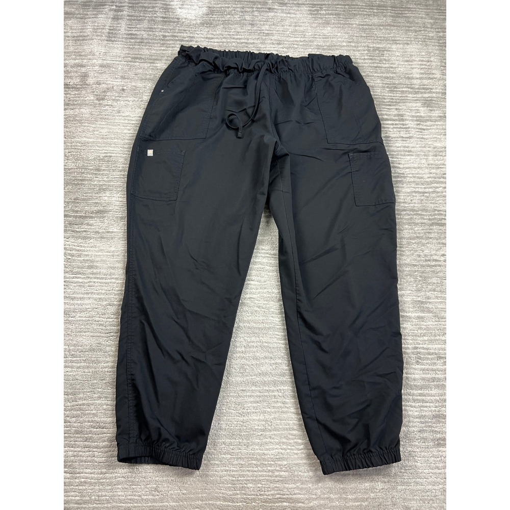 Scrubstar Scrub Pants Women 3XL Black Jogger WM01B084 Elastic Waist Cargo Pant